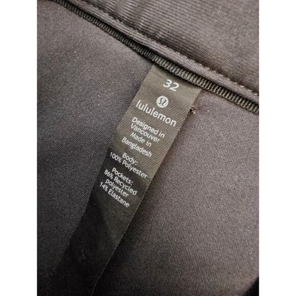 Lululemon Mens commission Pants 32x31 Black slim Warpstreme Stretch LM5710S - Picture 8 of 16